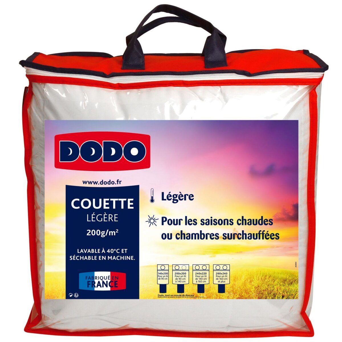 Couette Dodo - 3 CONFORTS - Légère - Tempérée - Chaude