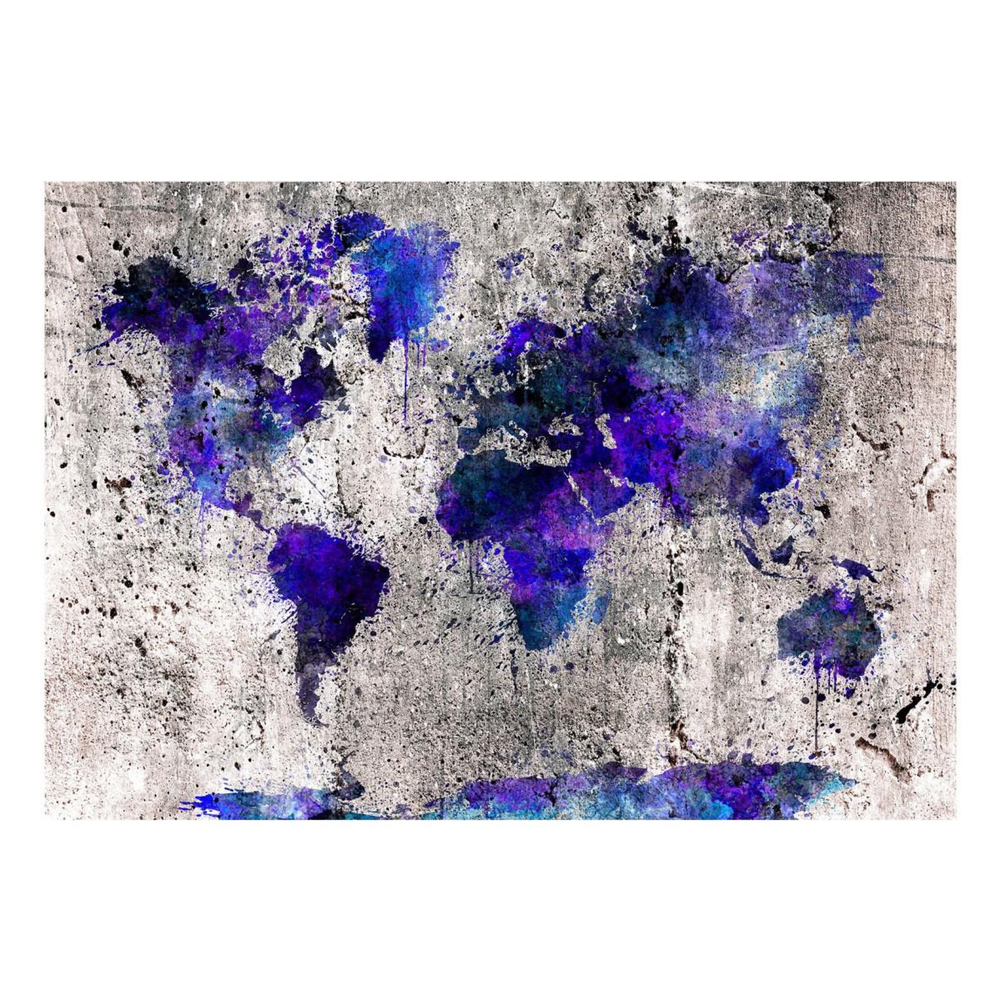 Voir la diapositive 2 : Paris Prix Papier peint  world map : ink blots