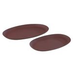 Paris Prix Lot de 2 Plateaux en Métal  Lise  54cm Bordeaux