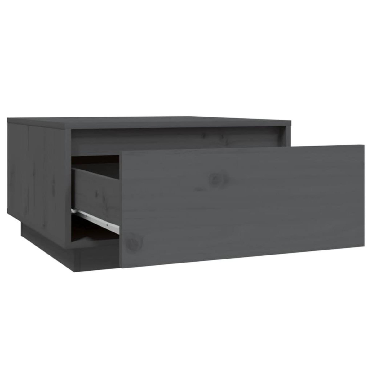 VIDAXL Table basse Gris 55x56x32 cm Bois massif de pin
