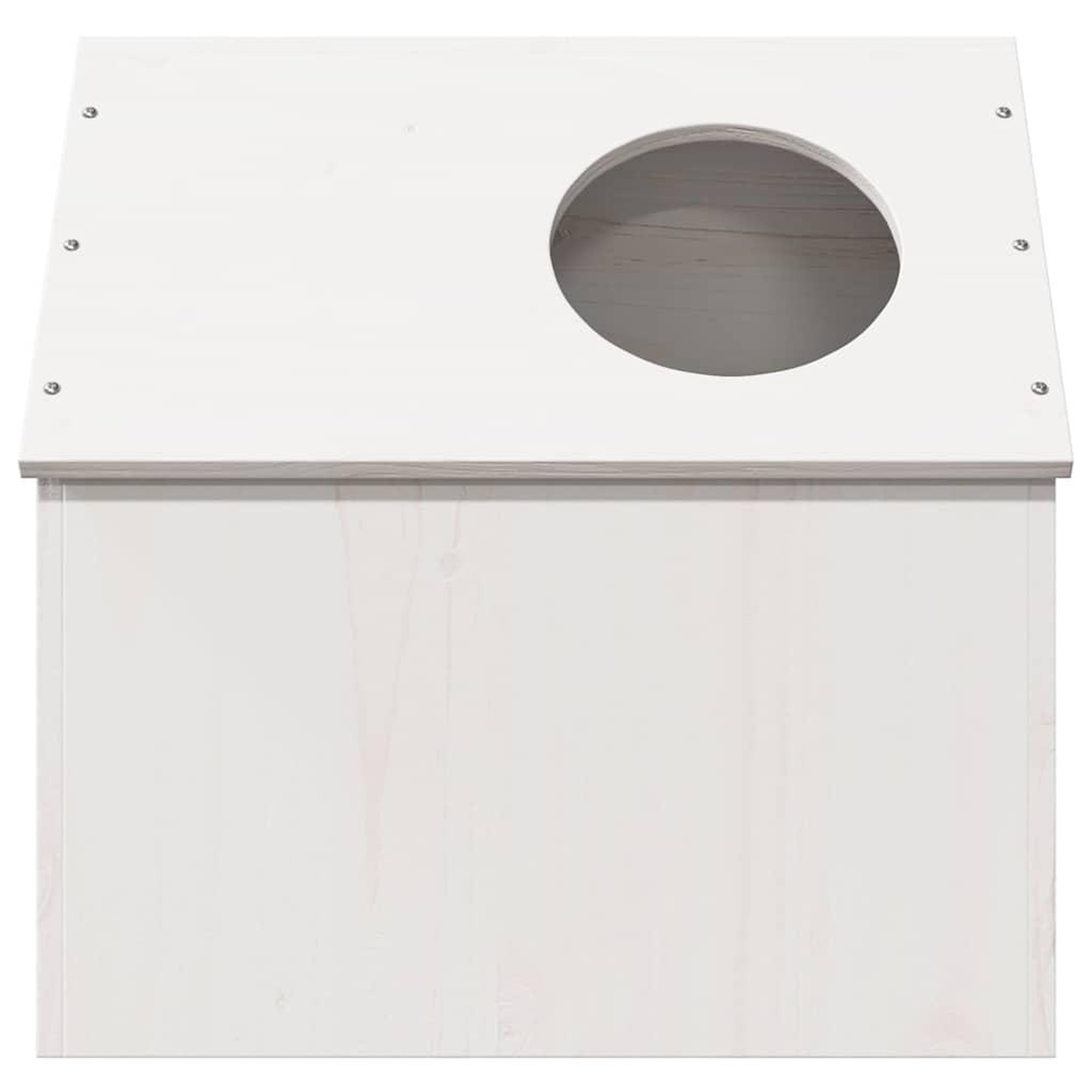 Voir la diapositive 4 : VIDAXL Maison pour chat blanc 41x50x50 cm bois de pin massif