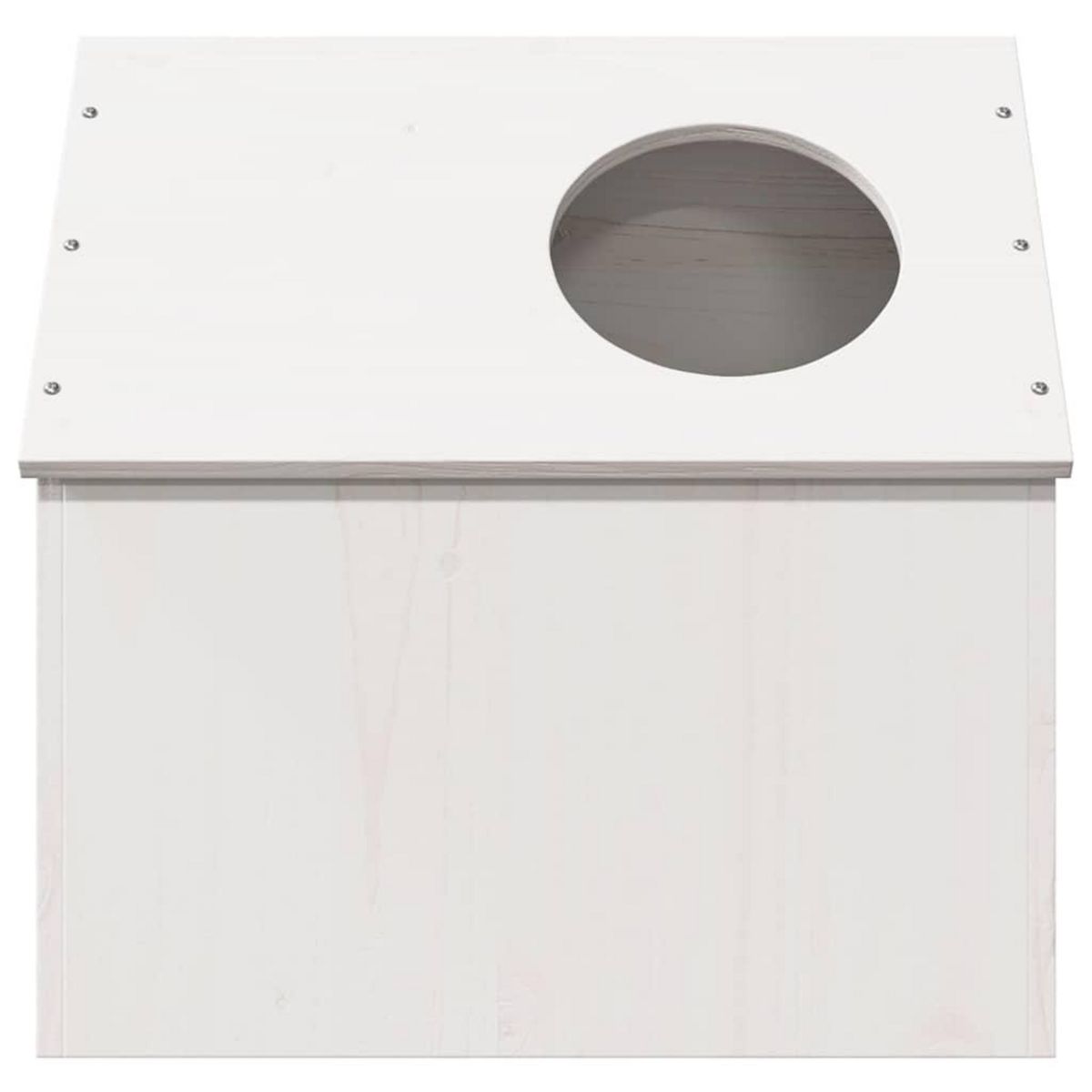 VIDAXL Maison pour chat blanc 41x50x50 cm bois de pin massif