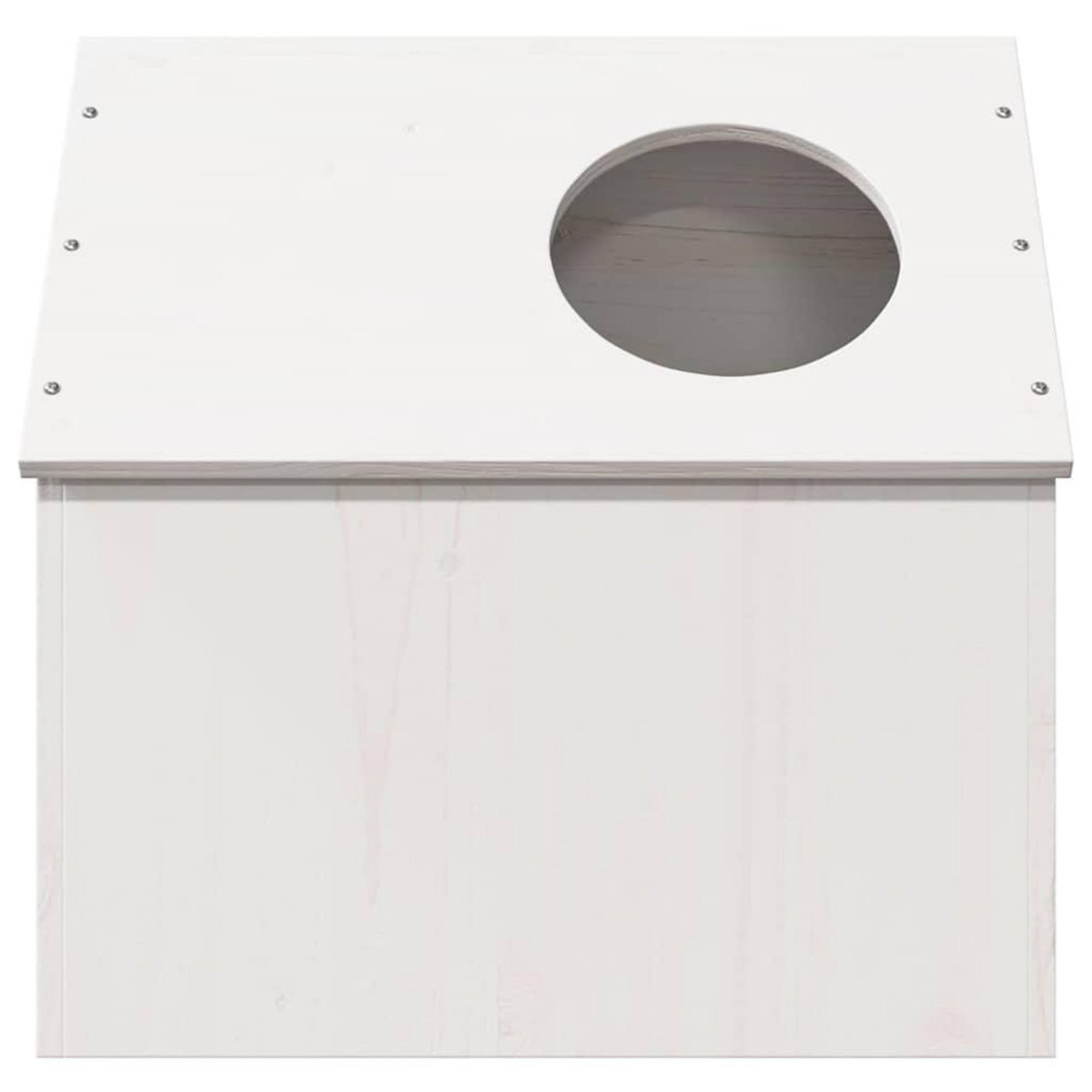 VIDAXL Maison pour chat blanc 41x50x50 cm bois de pin massif