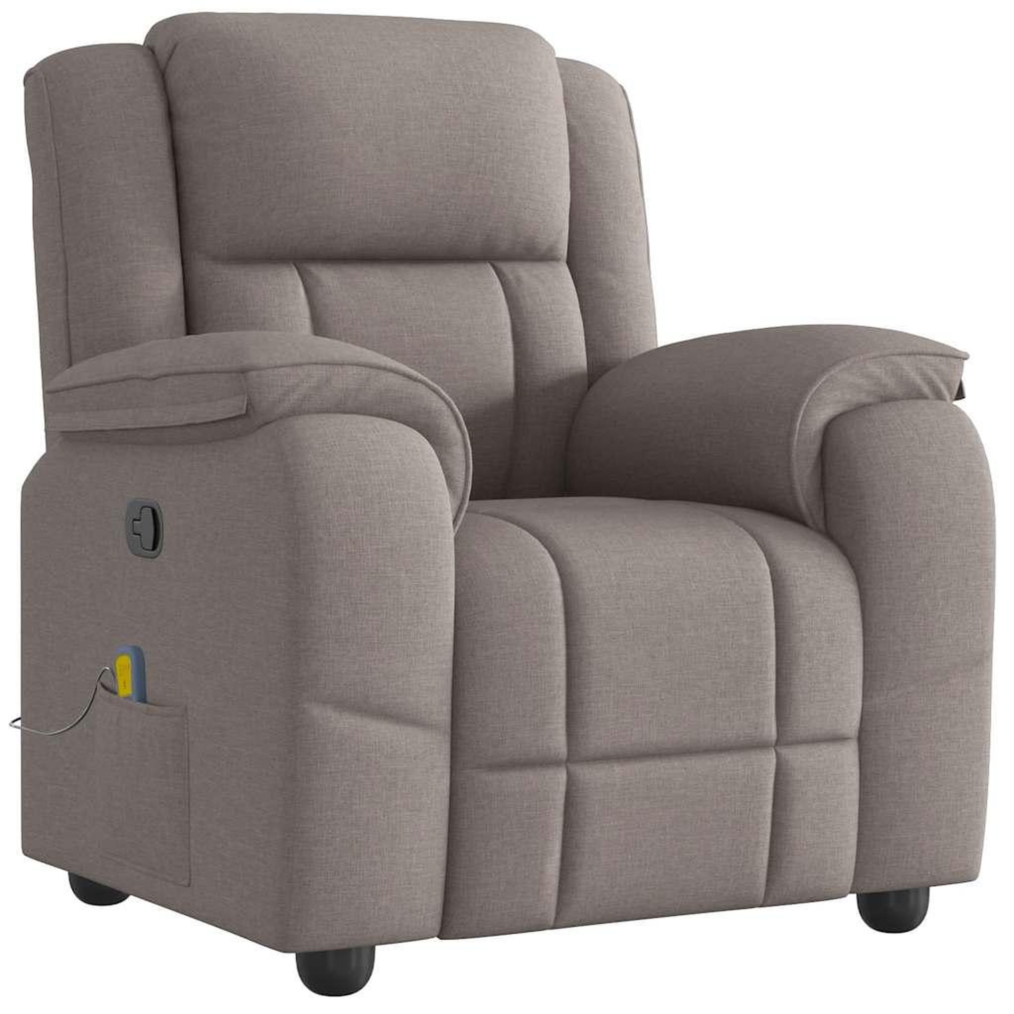 Voir la diapositive 2 : VIDAXL Fauteuil de massage inclinable Taupe Tissu