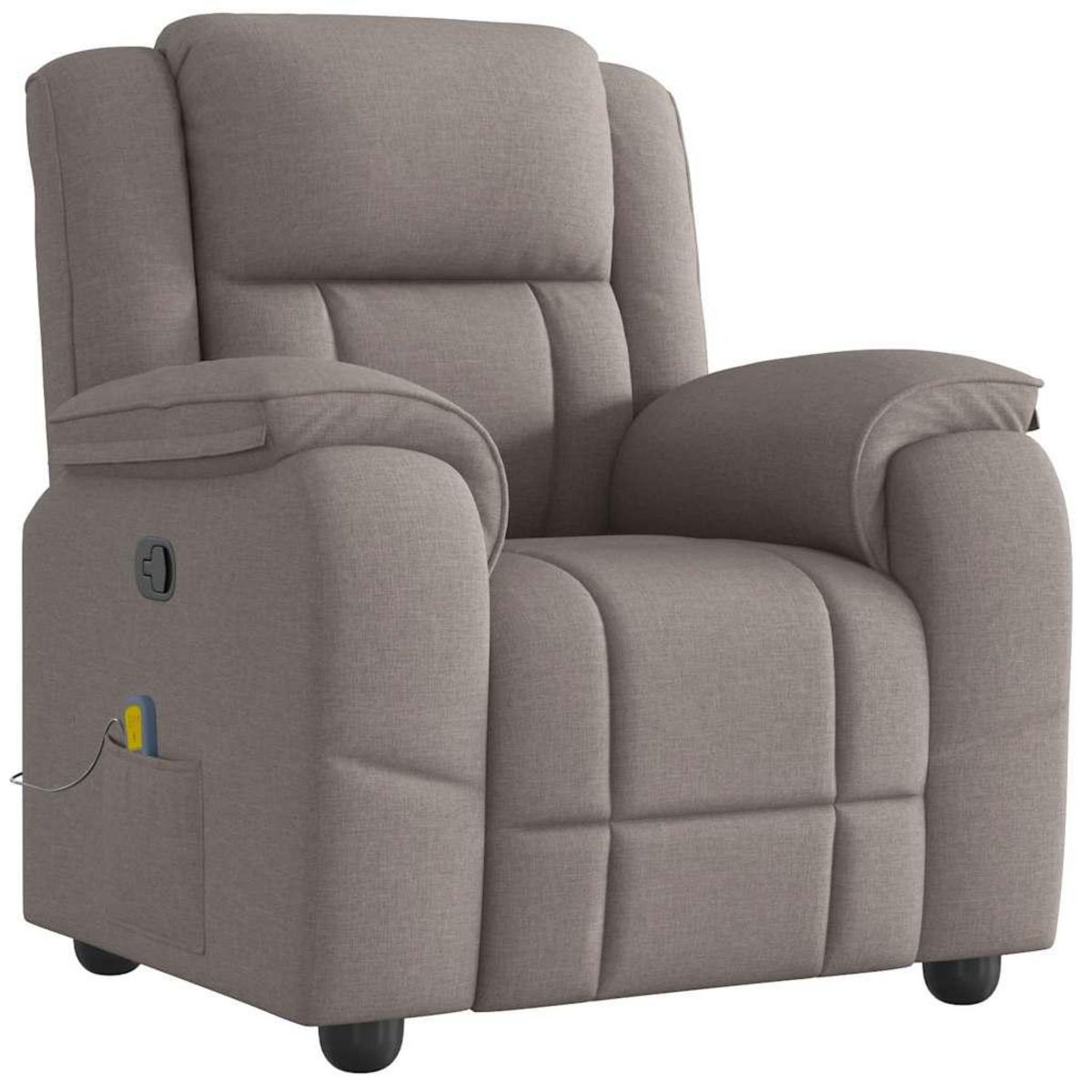 VIDAXL Fauteuil de massage inclinable Taupe Tissu