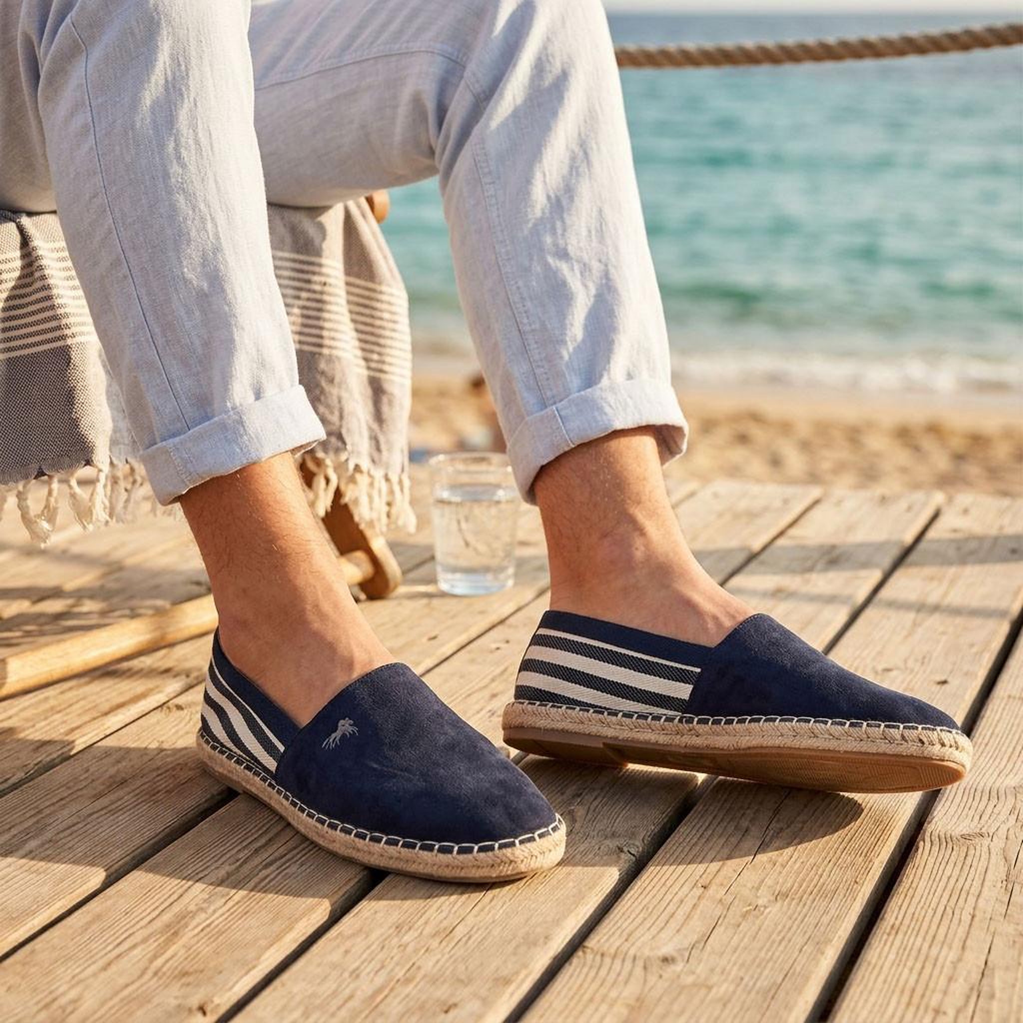 Voir la diapositive 2 : OZABI OZABI Espadrilles homme élégantes été slip-on style chic décontracté