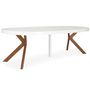 Voir la diapositive 3 : Paris Prix Table Ronde Extensible  Zefane  160-260cm Blanc