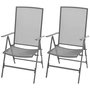 Voir la diapositive 1 : VIDAXL Chaises empilables de jardin lot de 2 Acier Gris