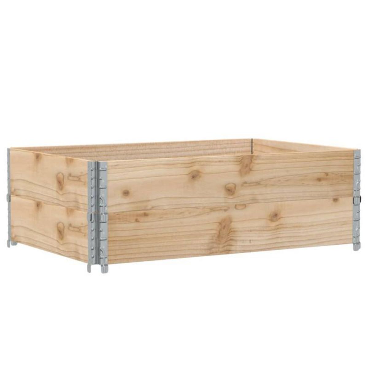 VIDAXL Colliers de palette 2 pcs 120x80 cm bois de pin solide