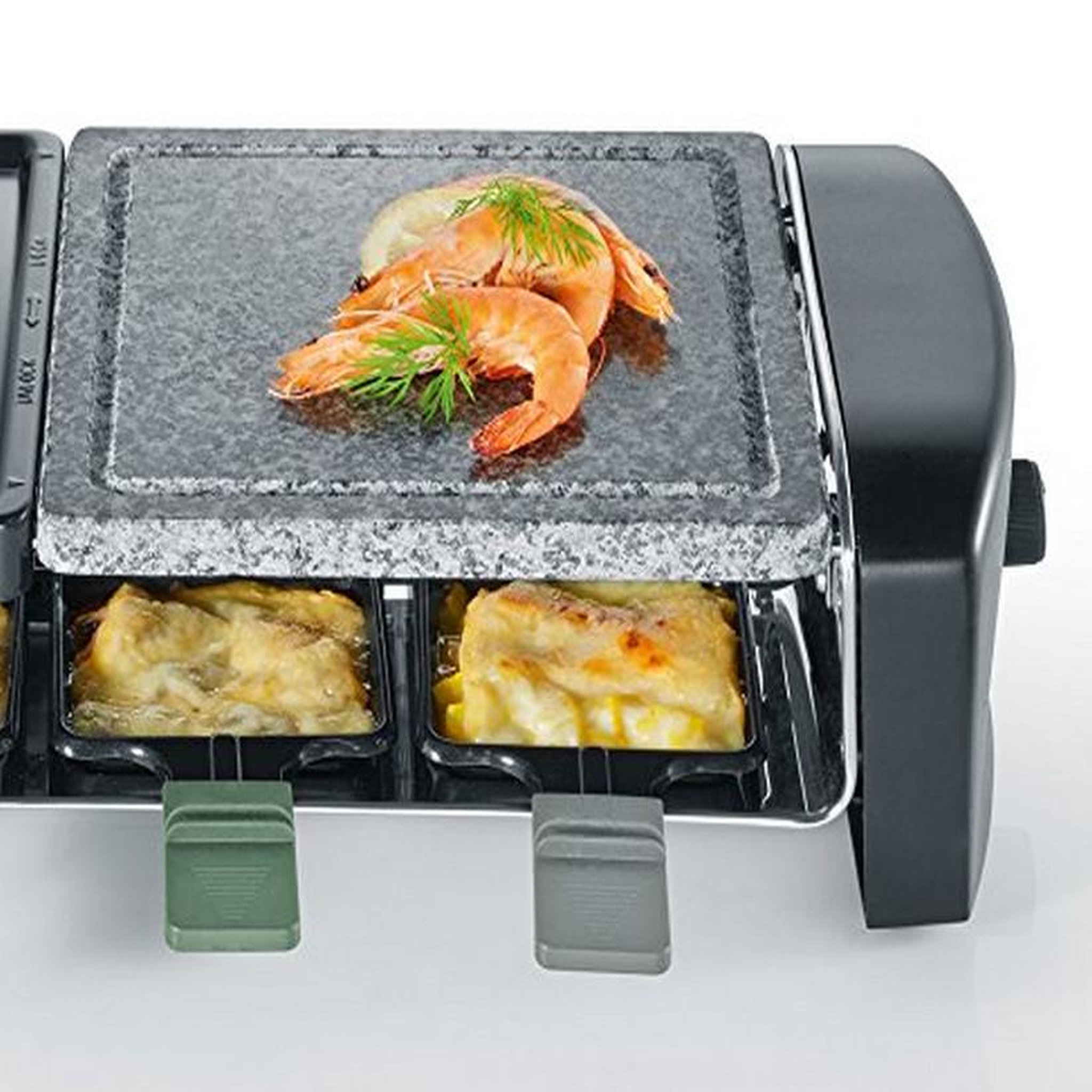 Voir la diapositive 3 : SEVERIN Appareil à raclette 8 personnes 1400w + gril - rg9645