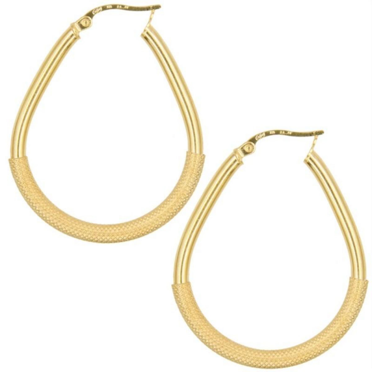 L'ATELIER D'AZUR Boucles d'Oreilles Or Jaune - Créoles Gouttes