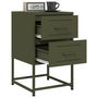 Voir la diapositive 4 : VIDAXL Tables de chevet 2 pcs vert olive 36x39x60,5 cm acier