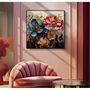 Voir la diapositive 6 : Paris Prix Tableau Imprimé Déco  Narcy  82x82cm Multicolore