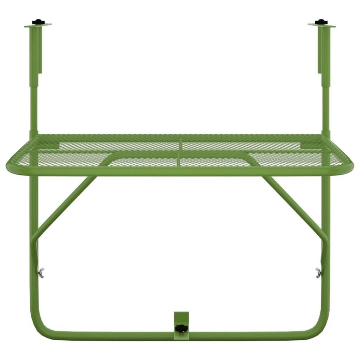 VIDAXL Table de balcon Vert 60x40 cm Acier