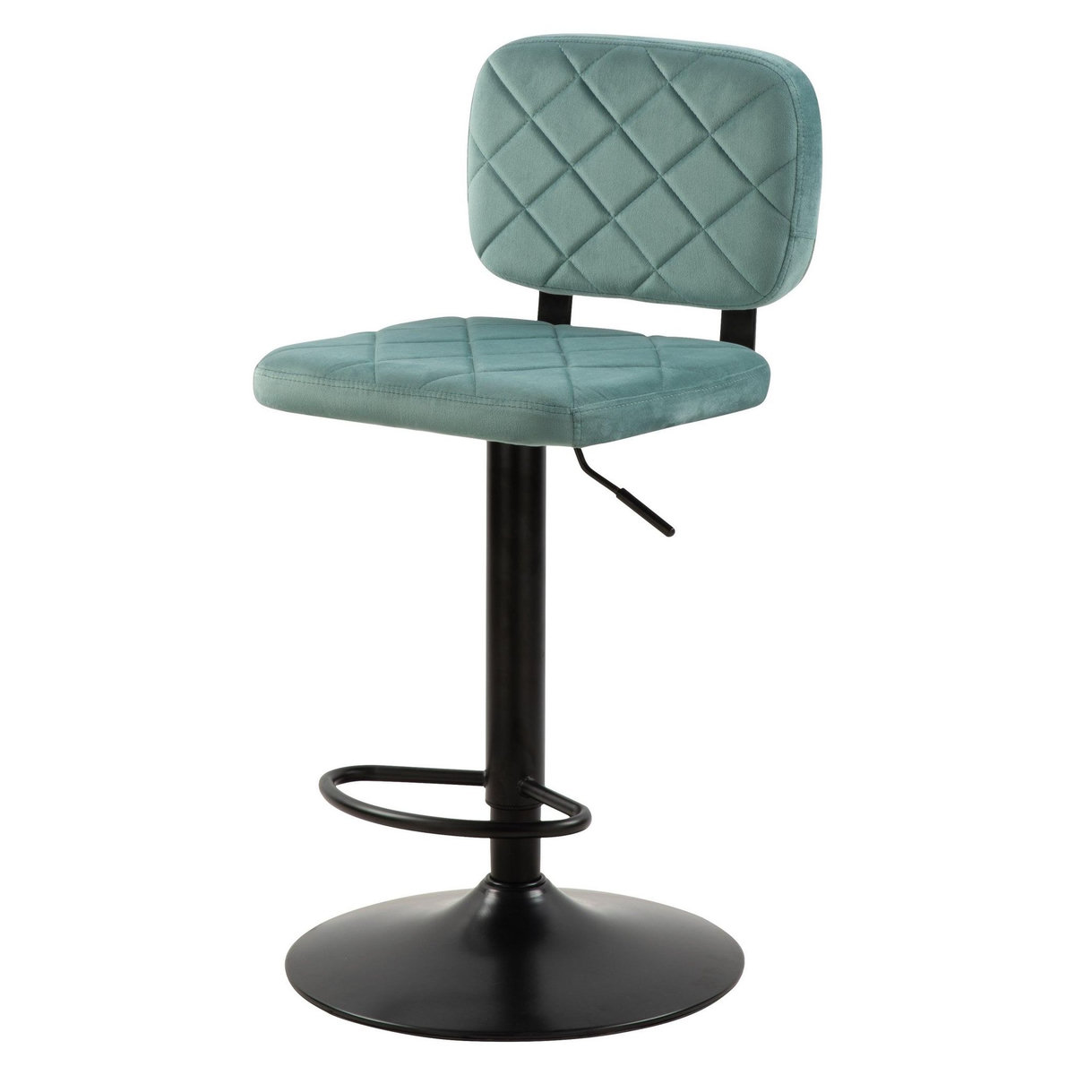 Rendez vous déco Lot de 2 chaises de bar réglables 60/81 cm en velours vert d'eau - Viktor