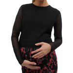 MAMALICIOUS T Shirt Manches  ongues  Femme Mamalicious  ellis. Coloris disponibles : Noir