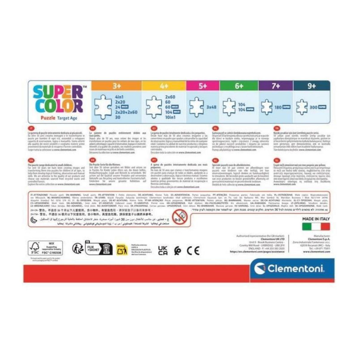 CLEMENTONI Puzzle Clementoni Coloré A Day with Unicorns