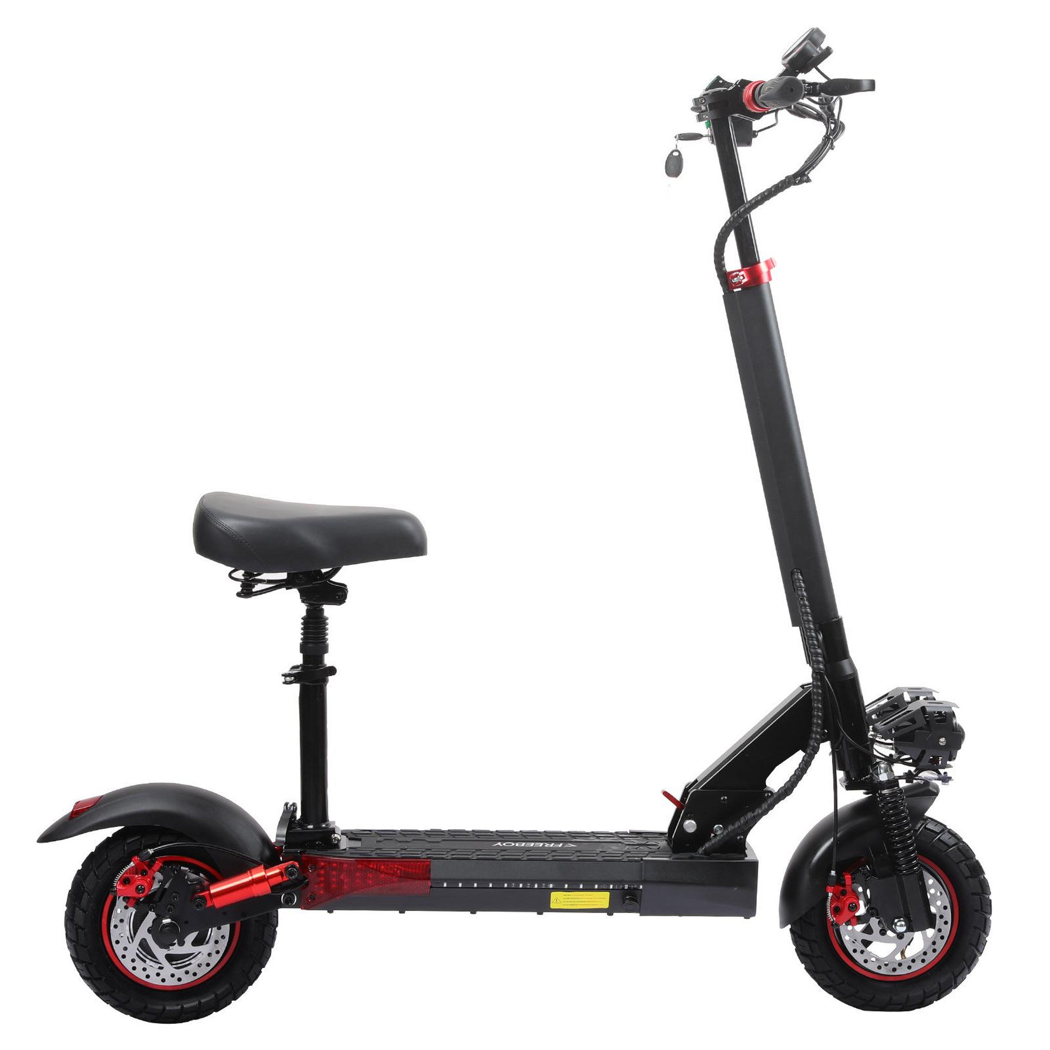 FREEBOY Trottinette électrique freeboy j01, 10 pouces tout-terrain, autonomie de 50 km, noire