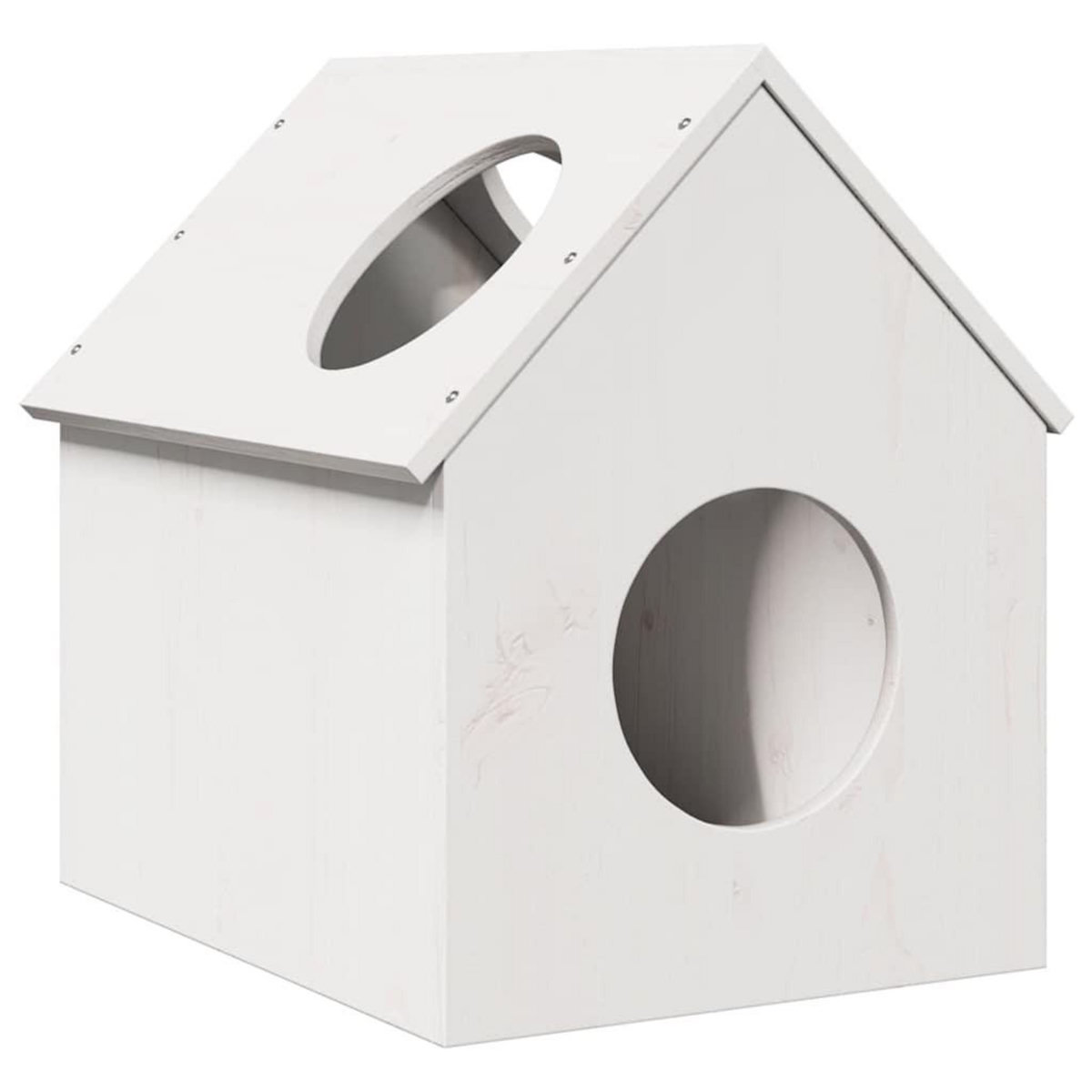 VIDAXL Maison pour chat blanc 41x50x50 cm bois de pin massif
