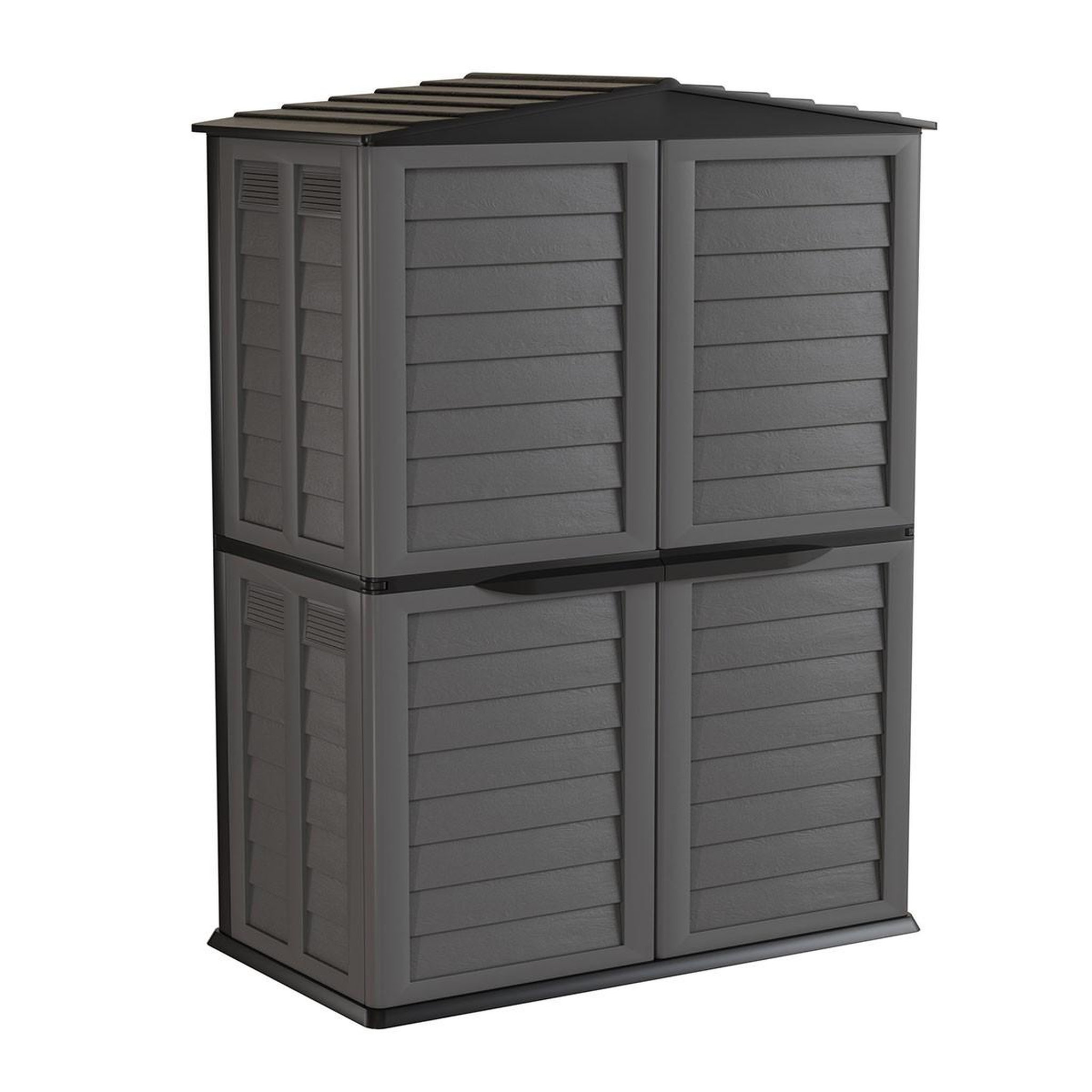 Voir la diapositive 4 : INTEC Abri de jardin 4 portes 151 x 83 x H200 cm Coffre de rangement Armoire d'extérieur INTEC