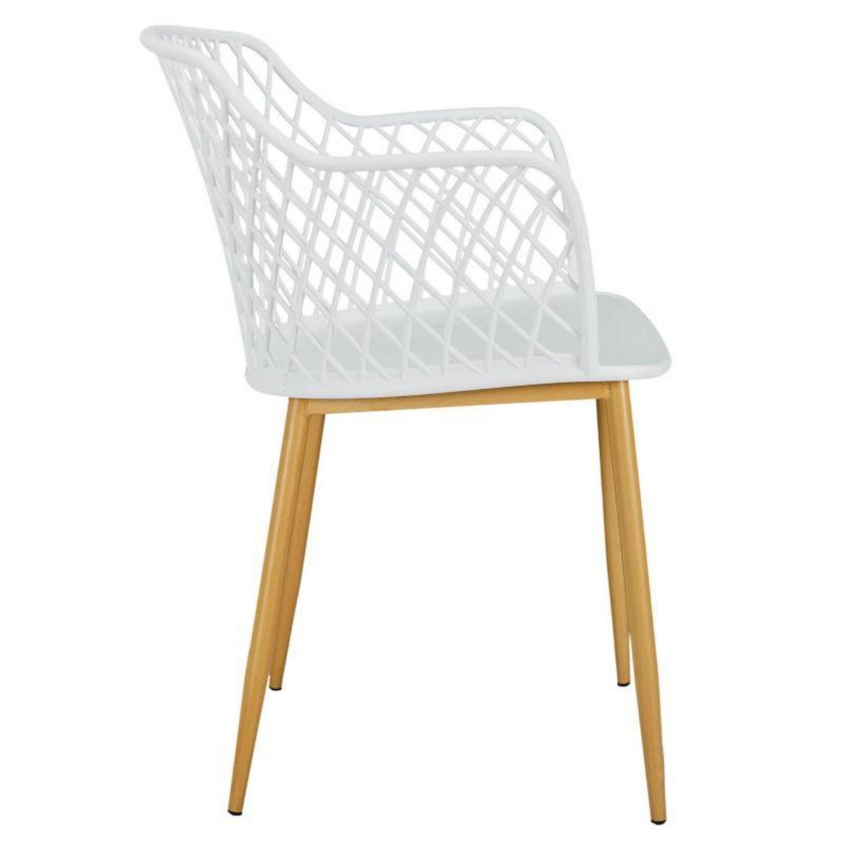 Paris Prix Lot de 4 Fauteuils Design  Malaga  80cm Blanc