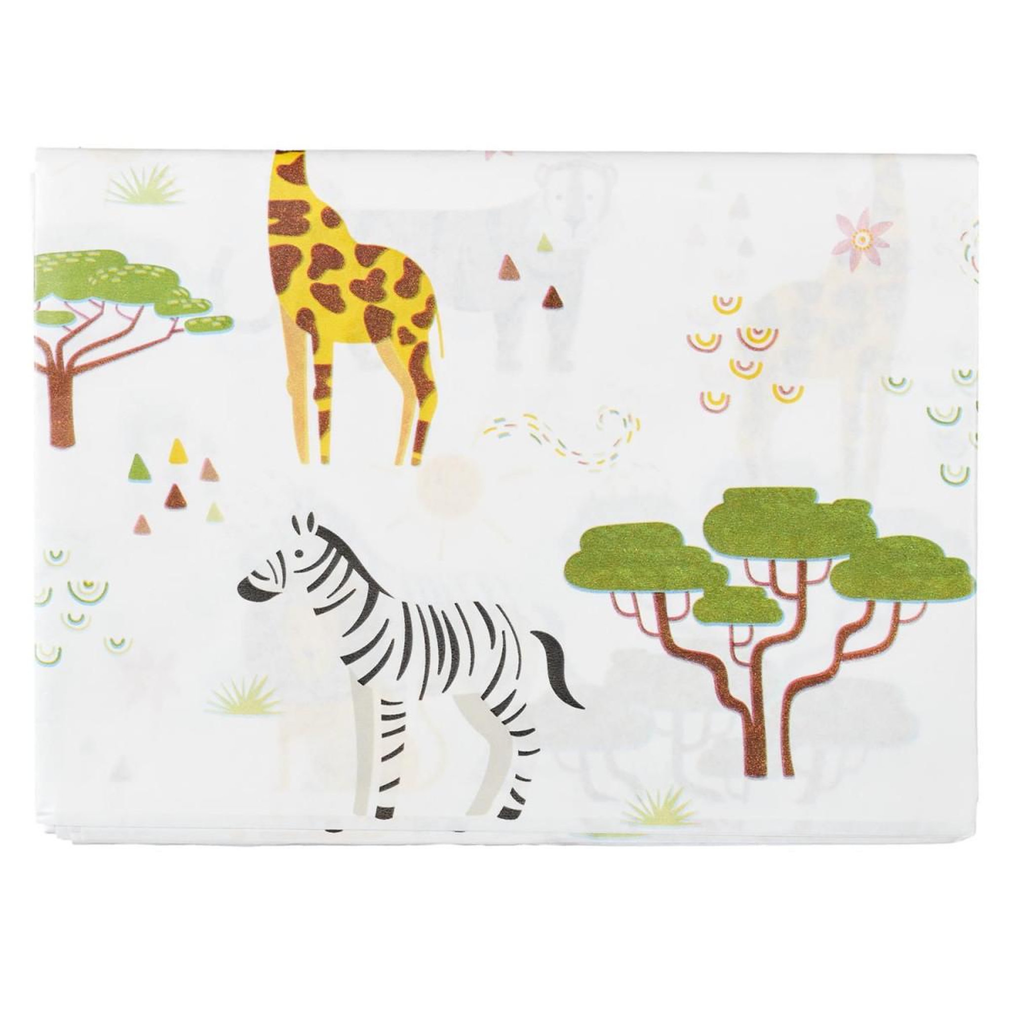 PARTY TIME Nappe en papier  savane  137x183cm blanc