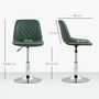 Voir la diapositive 3 : HOMCOM Chaise de bureau design Chesterfield capitonné revêtement synthétique vert vieilli avec surpiqûres