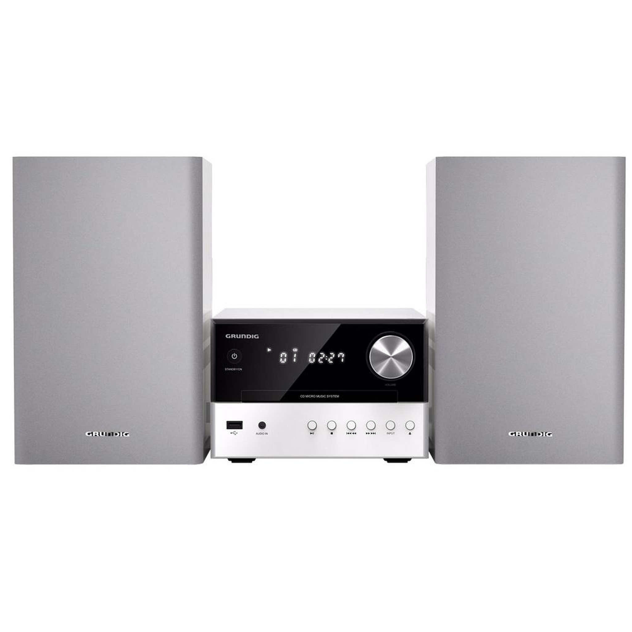 Voir la diapositive 2 : Grundig Micro-chaîne 30w blanc avec bluetooth - m1050dabw