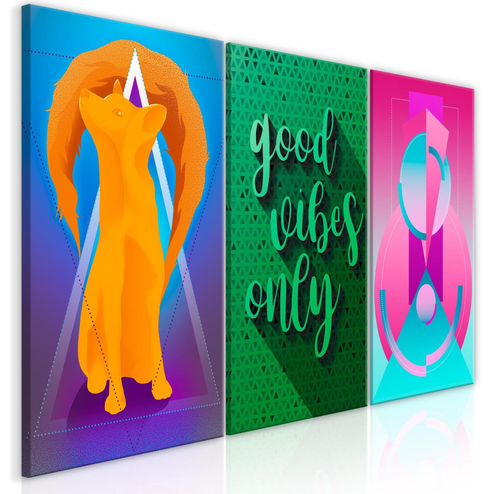 Paris Prix Tableau Imprimé  Shades of Happiness 3 Panneaux  60x120cm