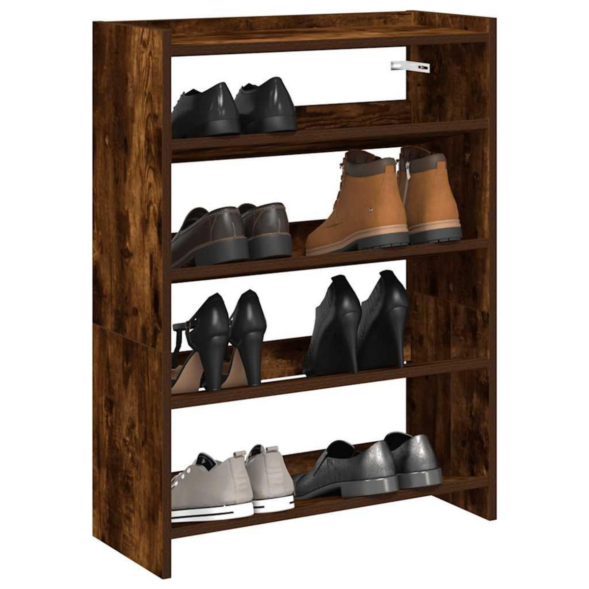 VIDAXL Etagere a chaussures chene fume 60x25x62 cm bois d'ingenierie