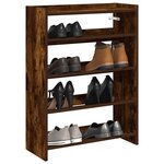 VIDAXL Etagere a chaussures chene fume 60x25x62 cm bois d'ingenierie