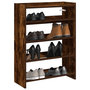 Voir la diapositive 1 : VIDAXL Etagere a chaussures chene fume 60x25x62 cm bois d'ingenierie