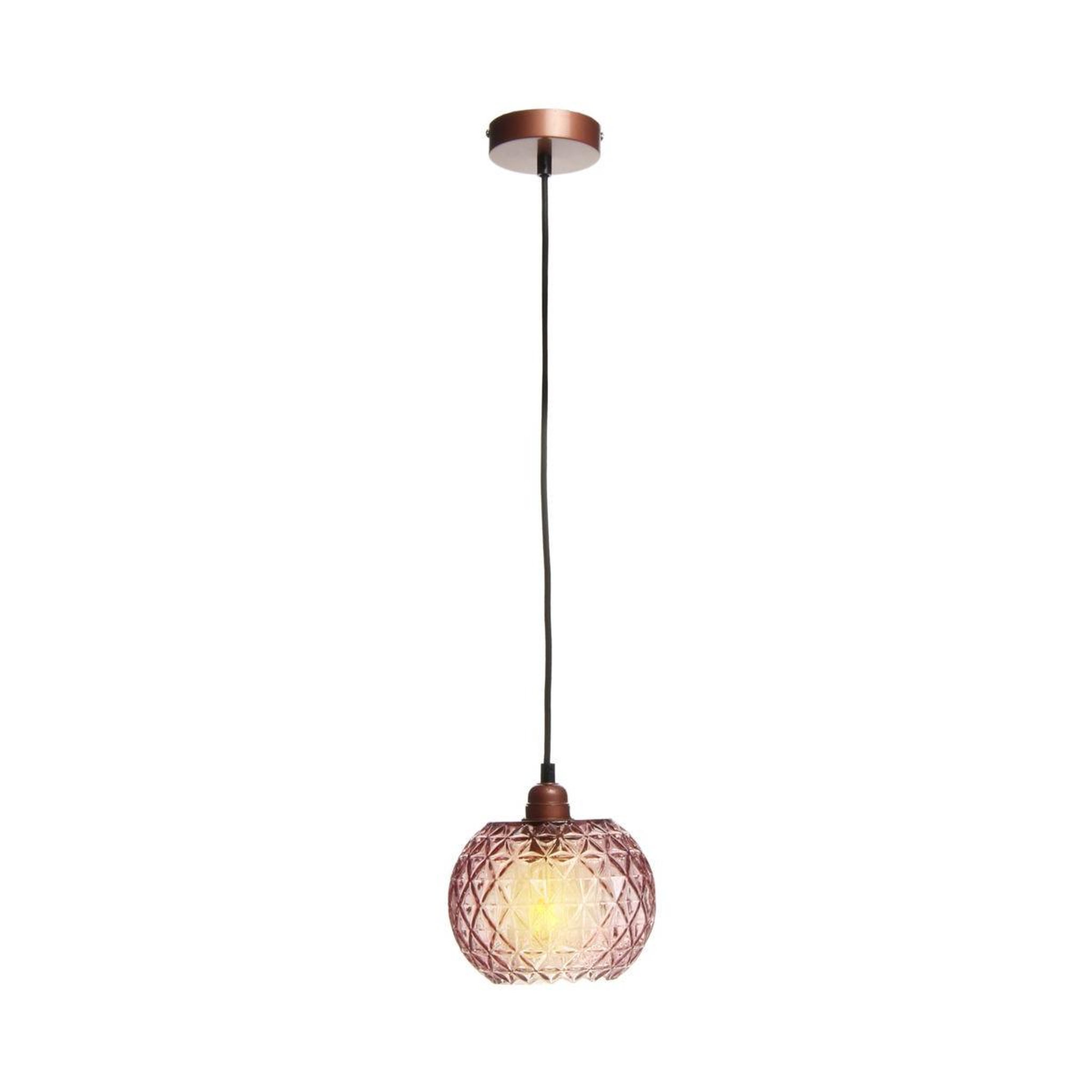 Voir la diapositive 4 : Paris Prix Lampe Suspension en Verre  Corvus  18cm Rose