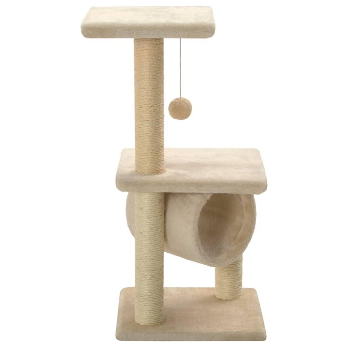 VIDAXL Arbre a chat avec griffoirs en sisal 65 cm Beige