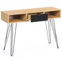 Voir la diapositive 4 : ID MARKET Console vintage NOEMI 1 tiroir bois pied épingle