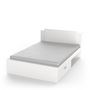 Voir la diapositive 2 : Lit 140x190/200 cm avec rangements 2 tiroirs 2 niches LOREDANA