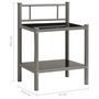 Voir la diapositive 6 : VIDAXL Tables de chevet 2 pcs Gris et noir Metal et verre