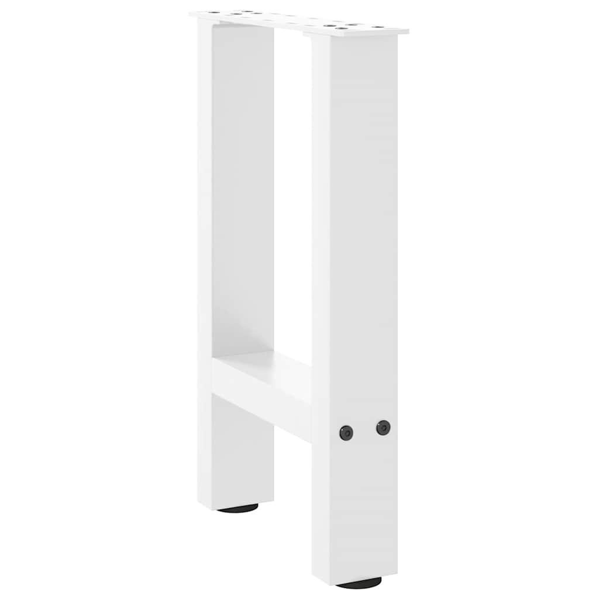 Voir la diapositive 4 : VIDAXL Pieds de table basse blanc 2 pcs 38x(42-43) cm acier