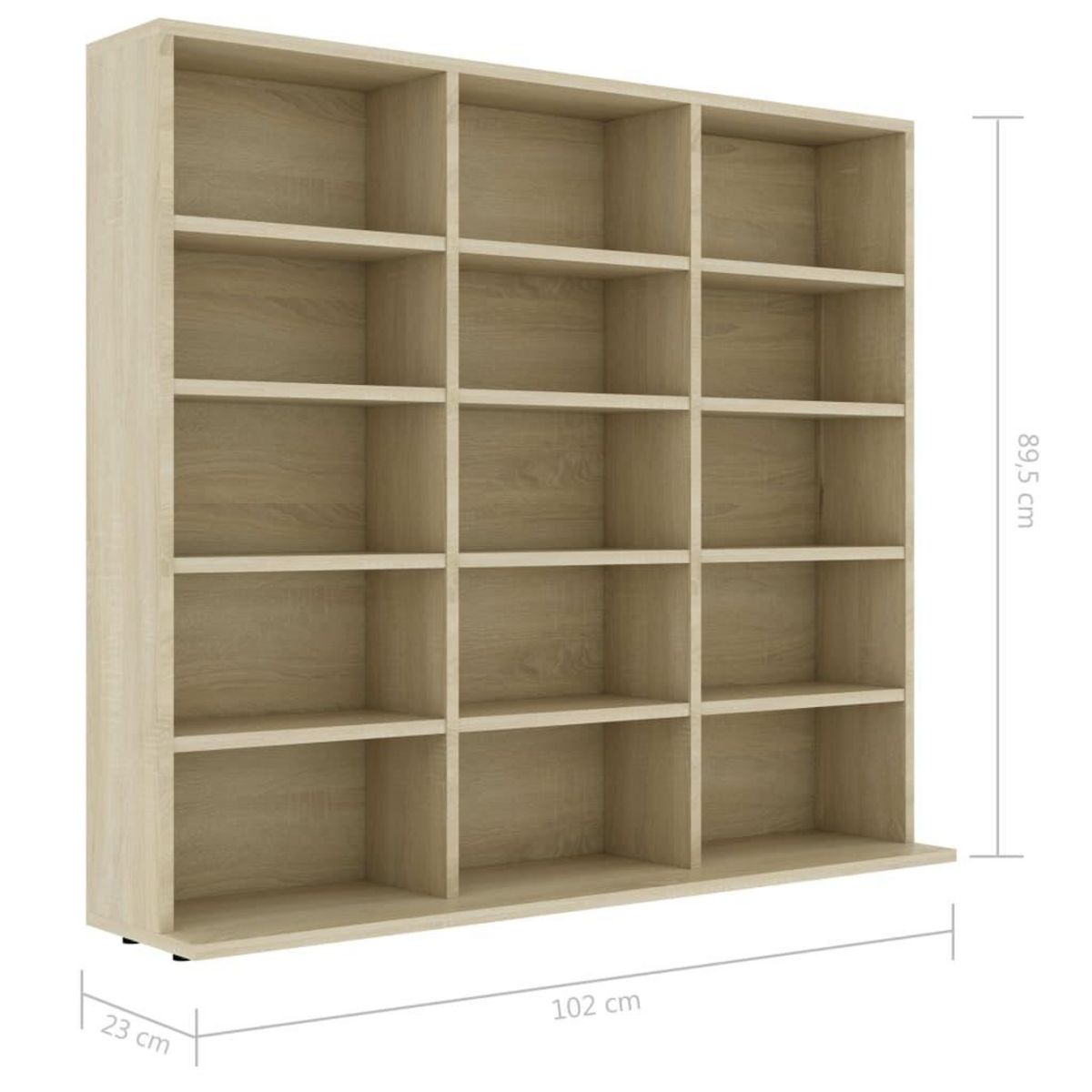 VIDAXL Armoire a CD Chene sonoma 102x23x89,5 cm Bois d'ingenierie