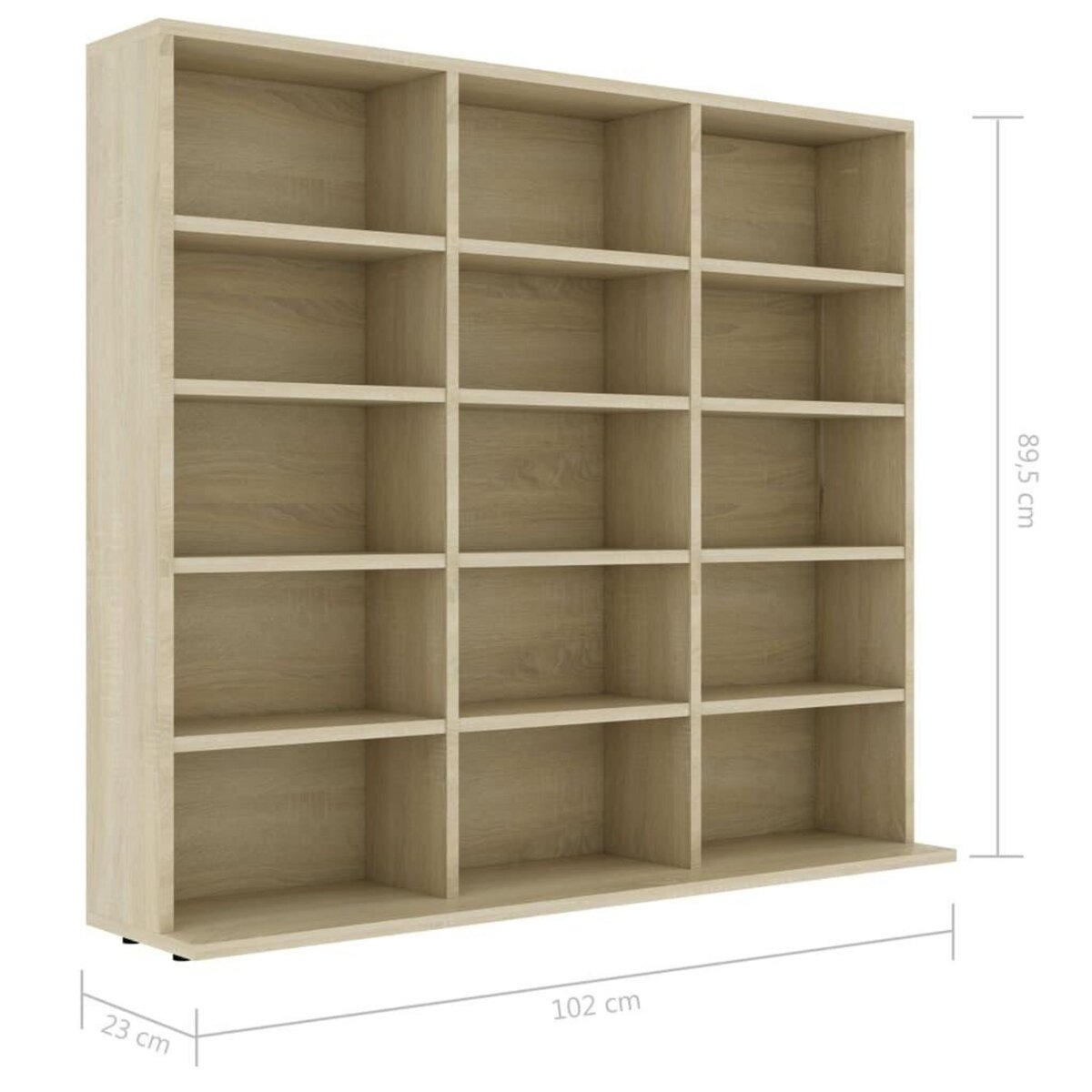 VIDAXL Armoire a CD Chene sonoma 102x23x89,5 cm Bois d'ingenierie