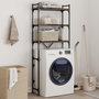 Voir la diapositive 1 : VIDAXL Etagere de lave-linge chene fume 67x25x163 cm bois d'ingenierie