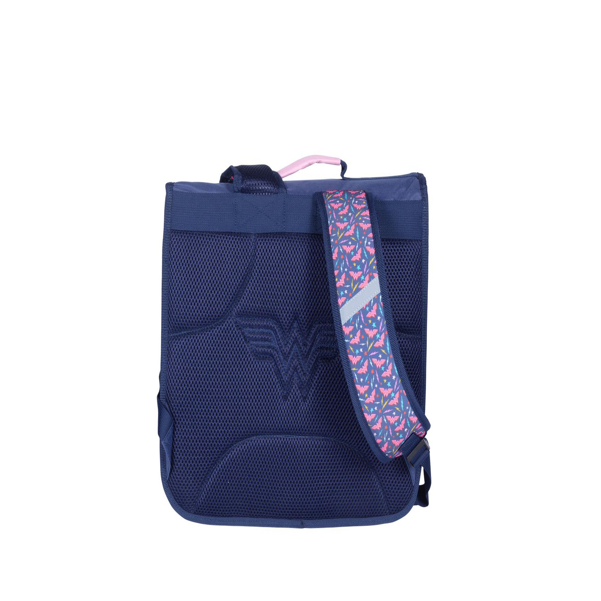 Voir la diapositive 3 : Bagtrotter Wonder Woman - Cartable scolaire 38 cm - Fille - Bleu/Rose - 2 compartiments