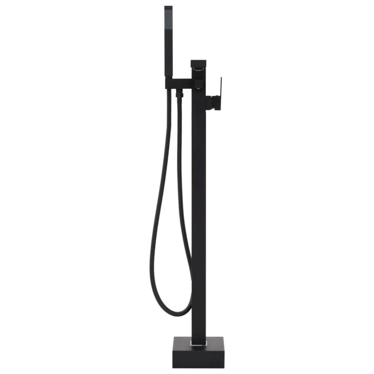 VIDAXL Robinet de baignoire sur pied Noir Acier inoxydable 90 cm