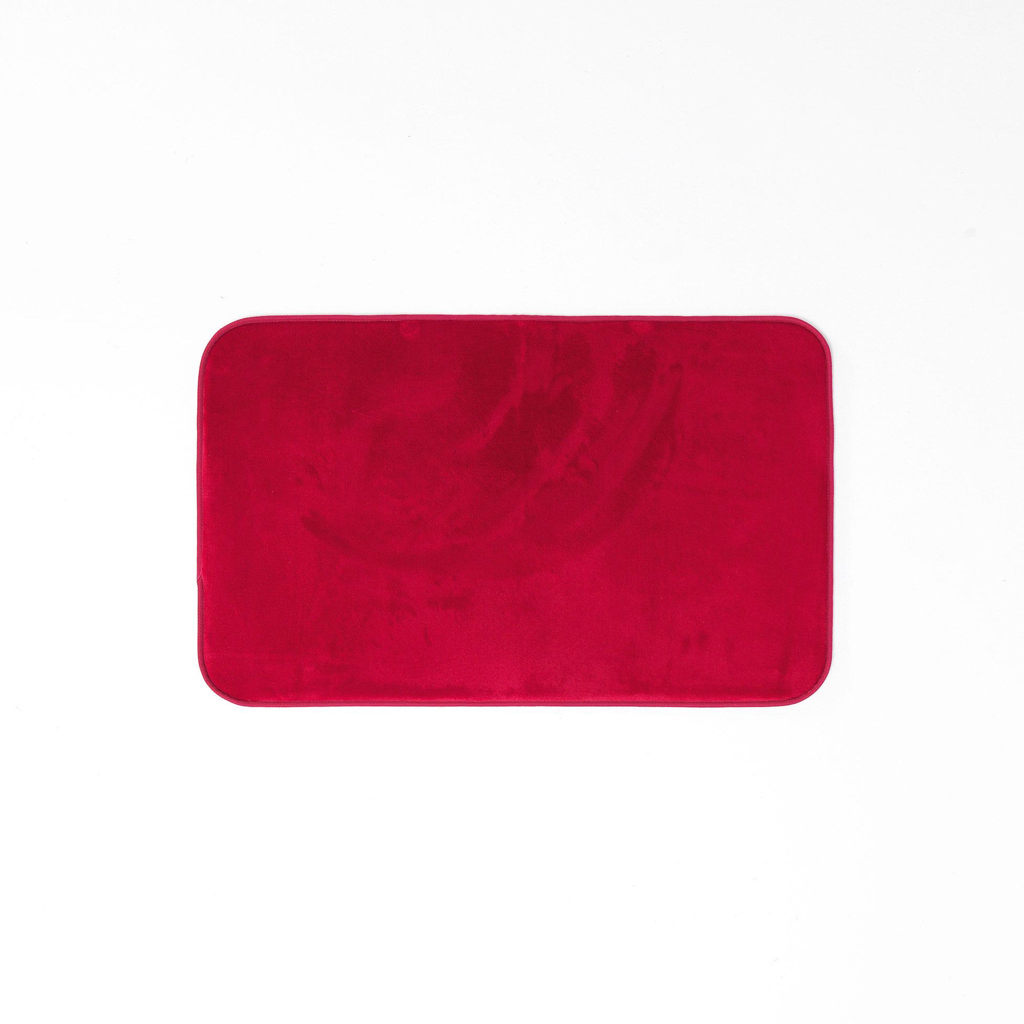 Eden Tapis 50x80cm flanoux carmin design et moderne