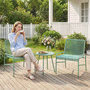 Voir la diapositive 2 : OUTSUNNY Salon de jardin style Acapulco 2 places 3 pièces acier résine filaire vert d'eau