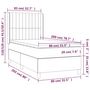 Voir la diapositive 6 : VIDAXL Sommier a lattes de lit matelas LED Gris clair 80x200cm Tissu