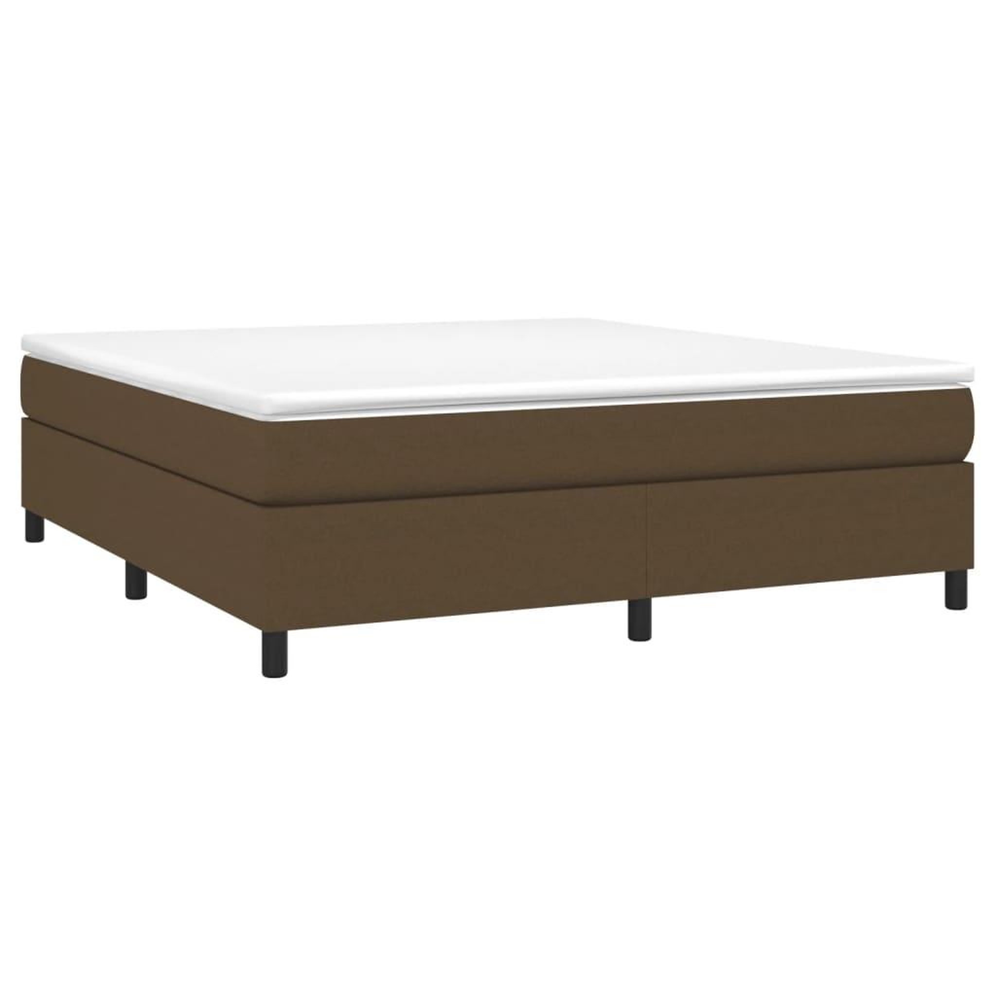 Voir la diapositive 3 : VIDAXL Cadre de lit sans matelas marron fonce 180x200 cm tissu