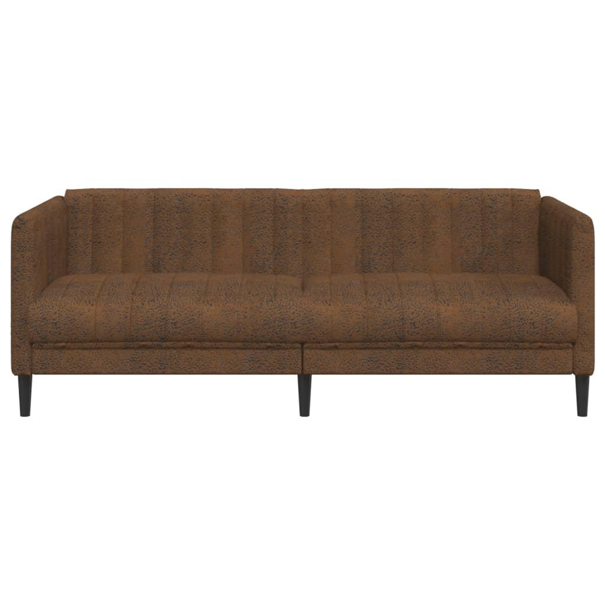 Voir la diapositive 4 : VIDAXL Canape a 3 places marron similicuir daim