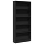 Voir la diapositive 2 : VIDAXL Bibliotheque noir 80x24x176 cm bois d'ingenierie