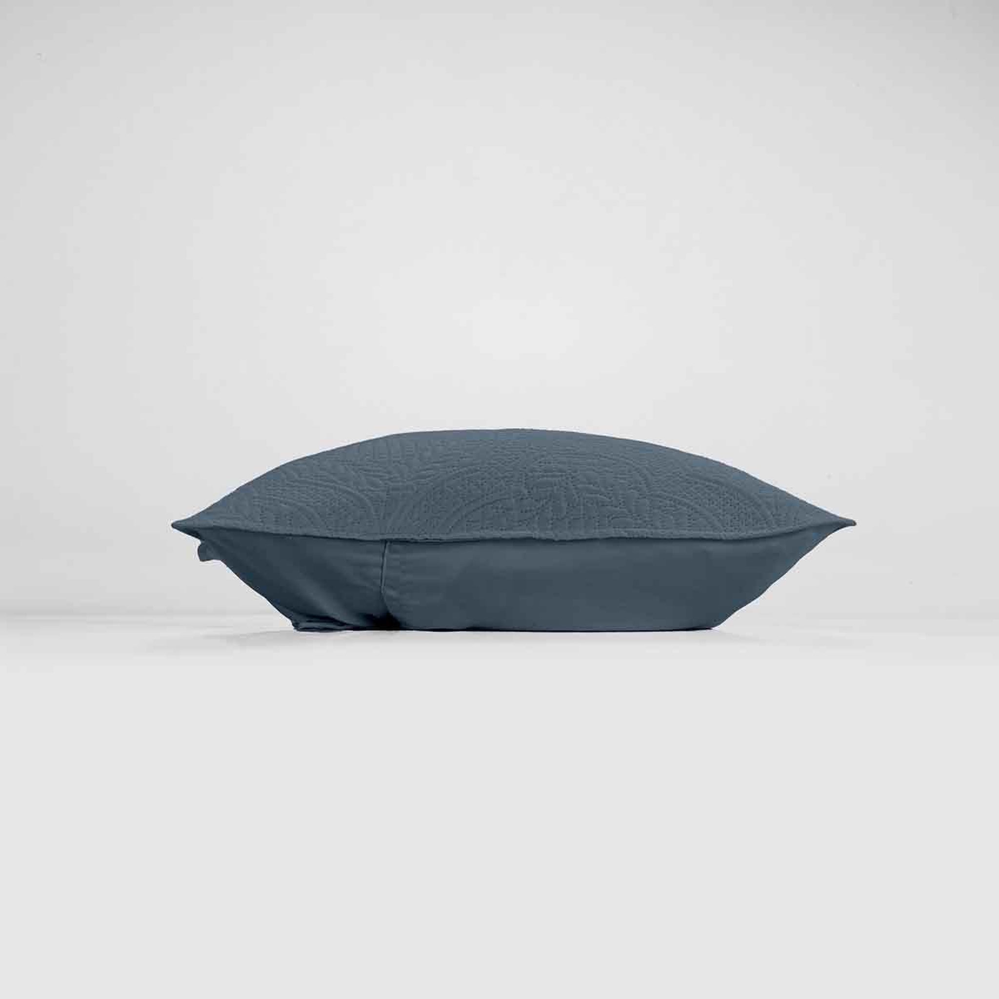 Voir la diapositive 2 : Douceur d'Intérieur Housse de coussin  romane  40x40cm bleu